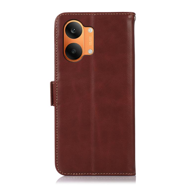 For Redmi Turbo 5 Max / Poco X8 Pro Max Magnetic Crazy Horse Texture Genuine Leather RFID Phone Case