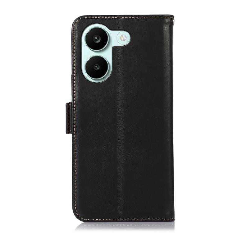 For Redmi Turbo 5 5G / Poco X8 Pro 5G Magnetic Crazy Horse Texture Genuine Leather RFID Phone Case