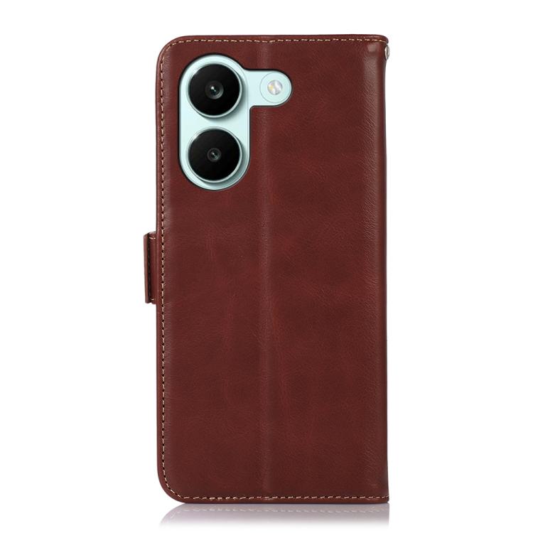For Redmi Turbo 5 5G / Poco X8 Pro 5G Magnetic Crazy Horse Texture Genuine Leather RFID Phone Case