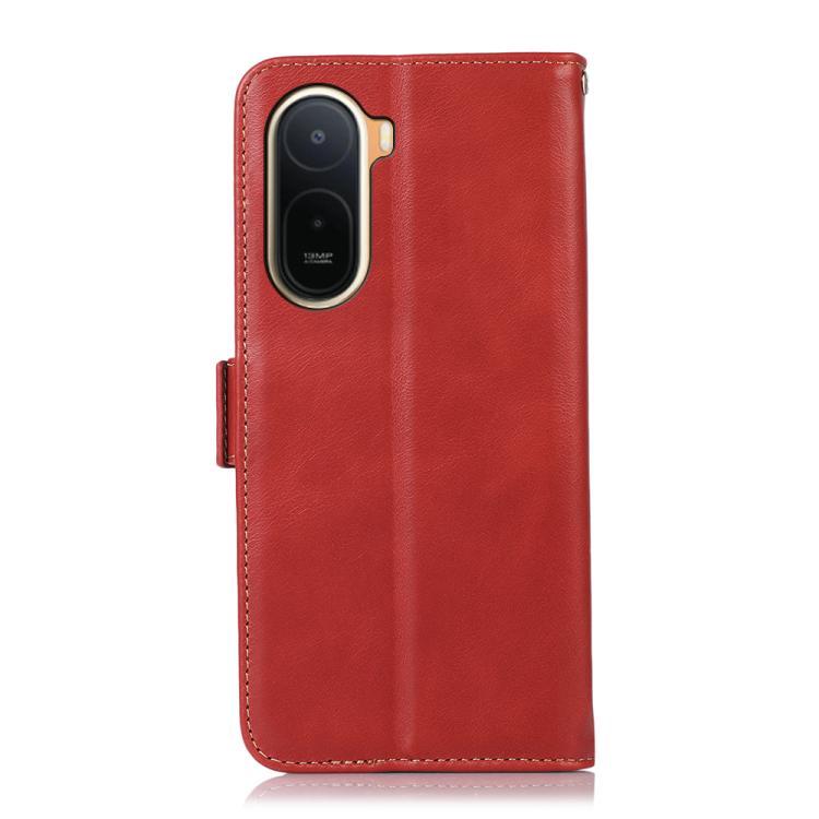 For Redmi A7 Pro 171mm / Poco C85x 5G Magnetic Crazy Horse Texture Genuine Leather RFID Phone Case