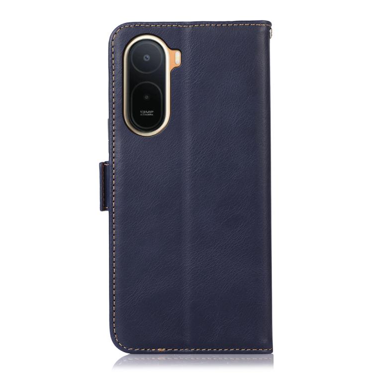For Redmi A7 Pro 171mm / Poco C85x 5G Magnetic Crazy Horse Texture Genuine Leather RFID Phone Case