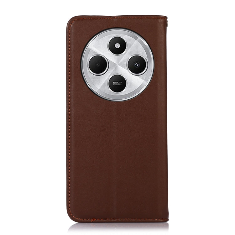 For Redmi 14C 4G KHAZNEH Nappa Top Layer Cowhide Leather Phone Case