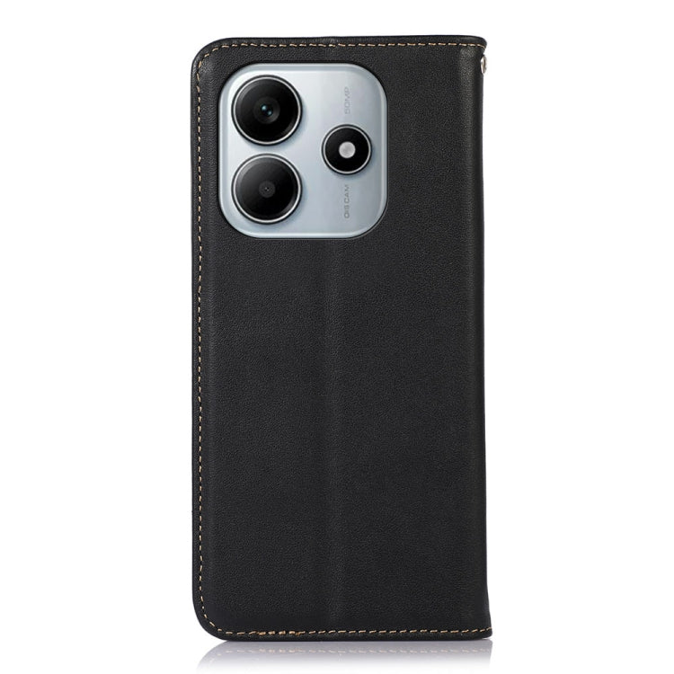For Redmi Note 14 5G KHAZNEH Nappa Top Layer Cowhide Leather Phone Case