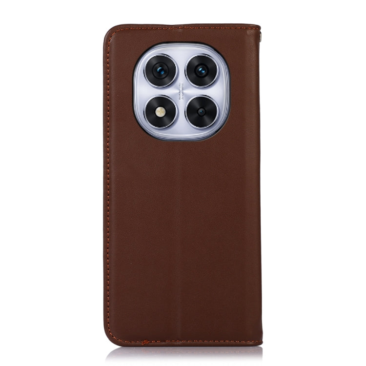 For Redmi Note 14 Pro 5G KHAZNEH Nappa Top Layer Cowhide Leather Phone Case