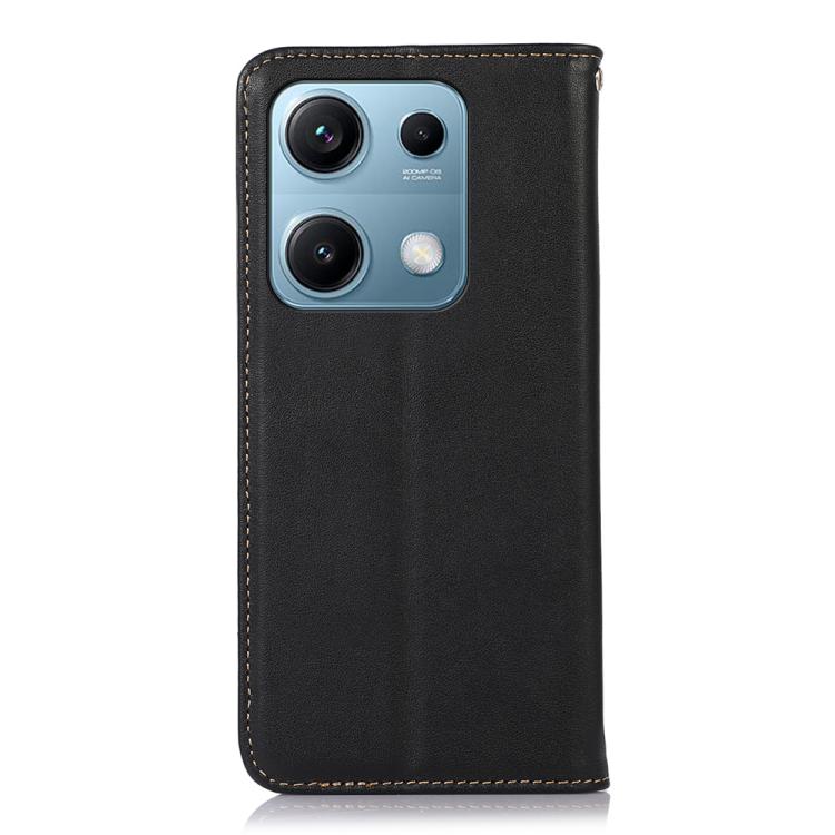 For Redmi Note 14S 4G KHAZNEH Nappa Top Layer Cowhide Leather Phone Case
