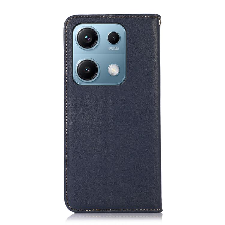 For Redmi Note 14S 4G KHAZNEH Nappa Top Layer Cowhide Leather Phone Case