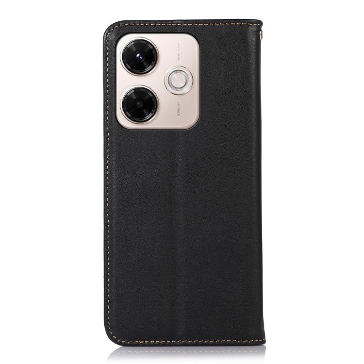 For Redmi 13X KHAZNEH Nappa Top Layer Cowhide Leather Phone Case