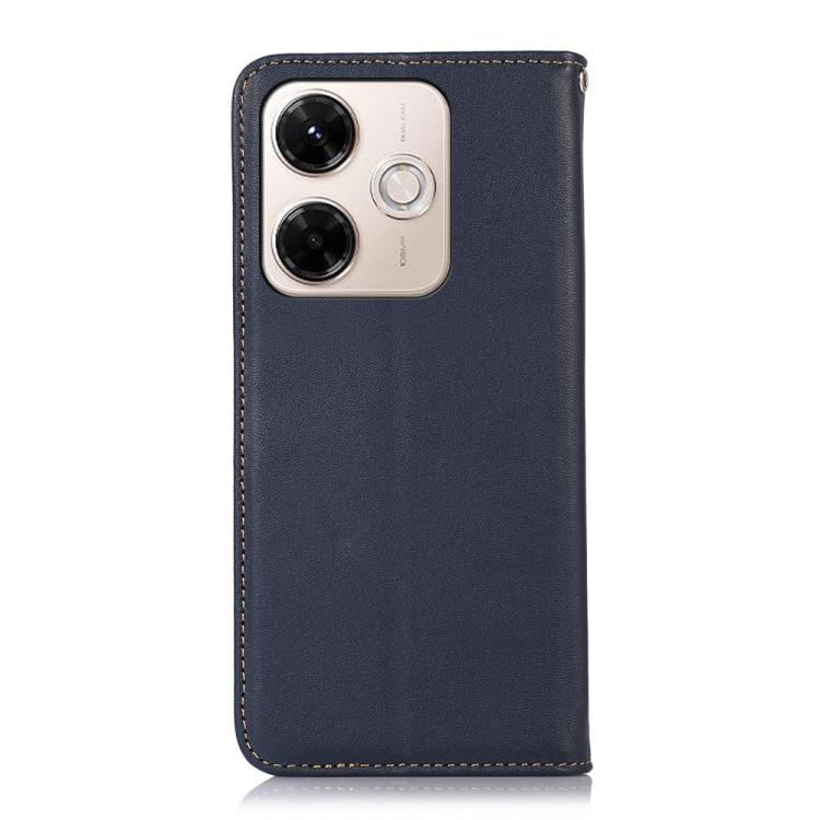 For Redmi 13X KHAZNEH Nappa Top Layer Cowhide Leather Phone Case