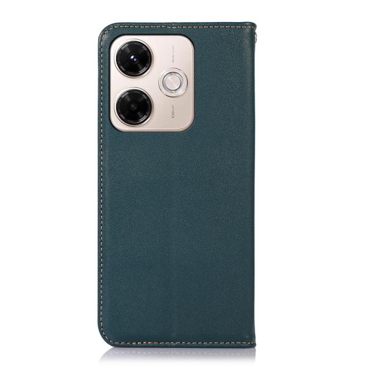 For Redmi 13X KHAZNEH Nappa Top Layer Cowhide Leather Phone Case