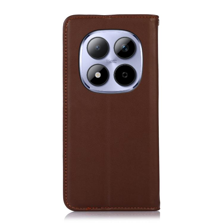 For Redmi Note 15 Pro 4G Global 163.2mm KHAZNEH Nappa Top Layer Cowhide Leather Phone Case