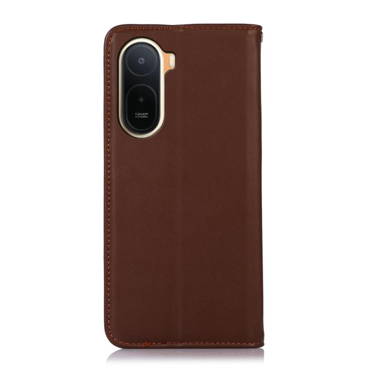 For Redmi A7 Pro 171mm / Poco C85x 5G KHAZNEH Nappa Top Layer Cowhide Leather Phone Case