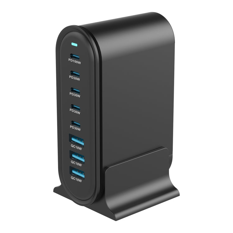 YMX-968 268W 5Type-C, 3USB 8-Ports Desktop Fast Charger, Plug Type:US Plug