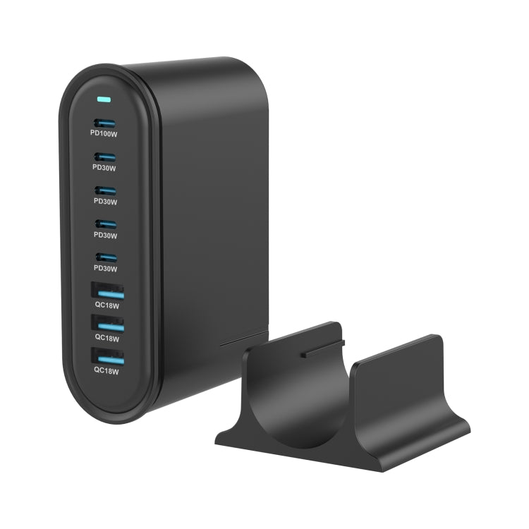 YMX-968 268W 5Type-C, 3USB 8-Ports Desktop Fast Charger, Plug Type:EU Plug