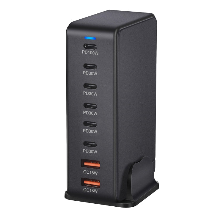YMX-986 286W 6 Type-C, 2 USB 8-Ports Desktop Fast Charger, Plug Type:EU Plug