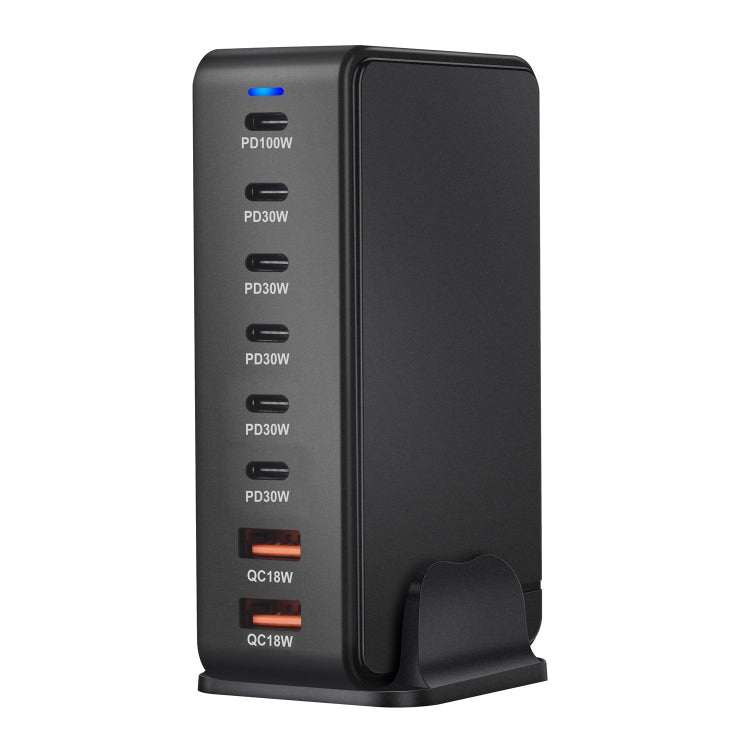 YMX-986 286W 6 Type-C, 2 USB 8-Ports Desktop Fast Charger, Plug Type:AU Plug