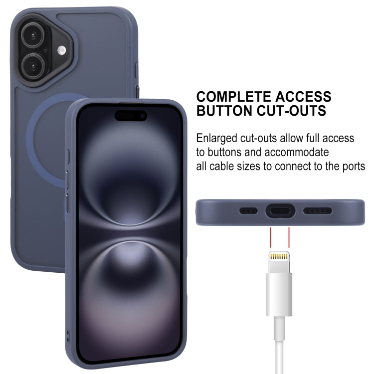 For iPhone 16 GEBEI Skin Feel MagSafe Magnetic Phone Case