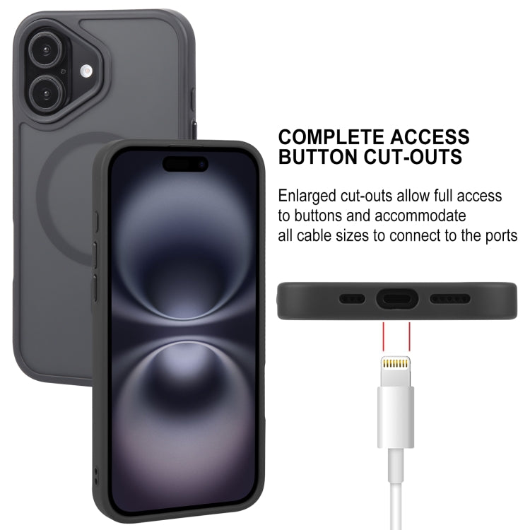 For iPhone 16 Plus GEBEI Skin Feel MagSafe Magnetic Phone Case