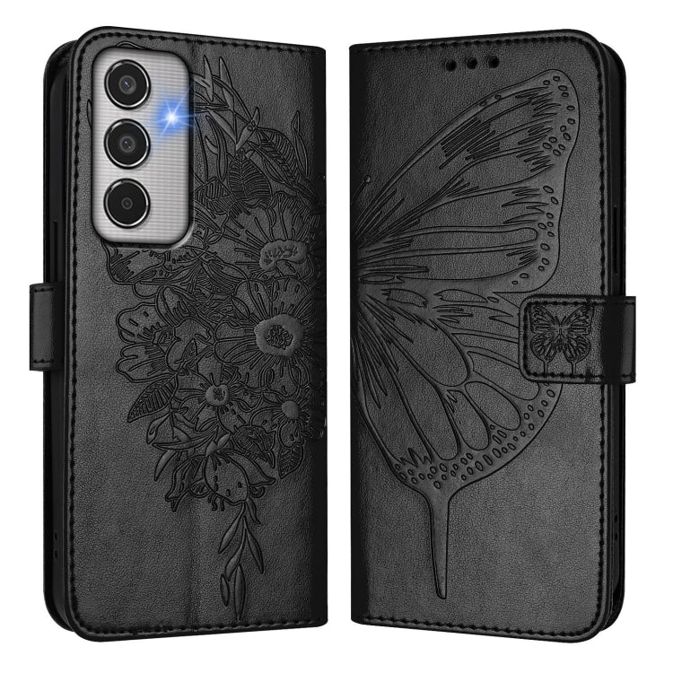 For Samsung Galaxy M35 Embossed Butterfly Leather Phone Case