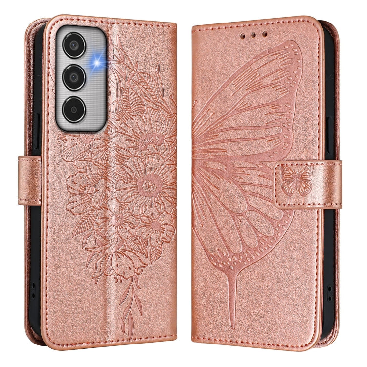 For Samsung Galaxy M35 Embossed Butterfly Leather Phone Case
