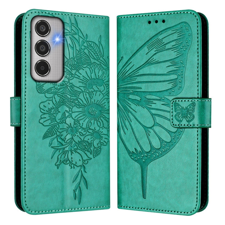 For Samsung Galaxy M35 Embossed Butterfly Leather Phone Case