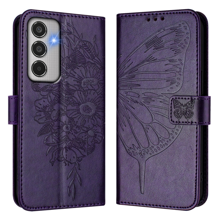 For Samsung Galaxy M35 Embossed Butterfly Leather Phone Case