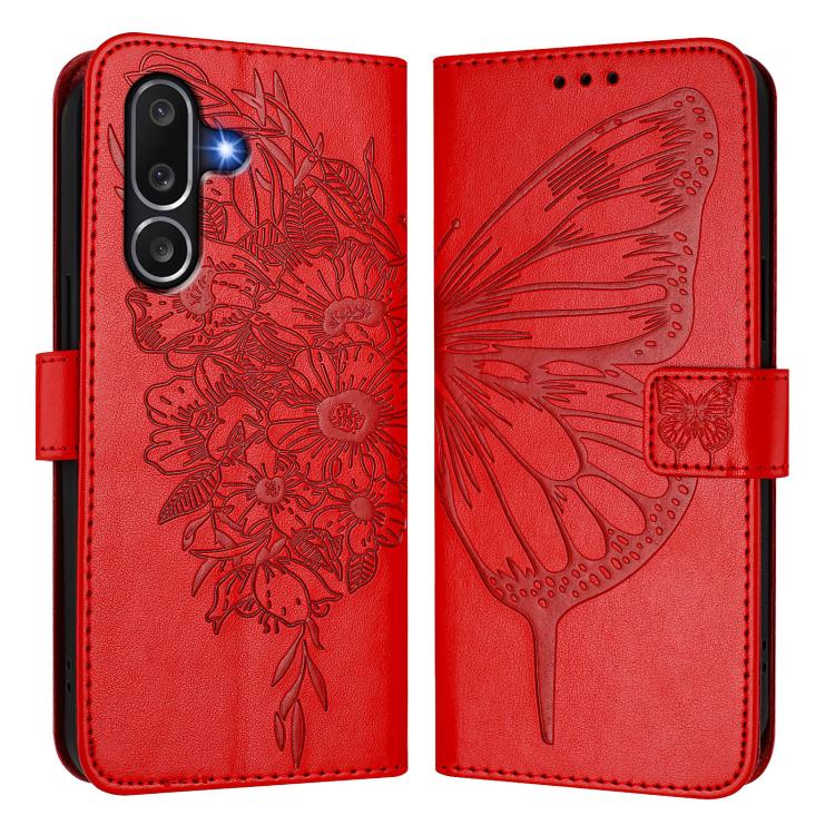 For Samsung Galaxy M56 5G Embossed Butterfly Leather Phone Case