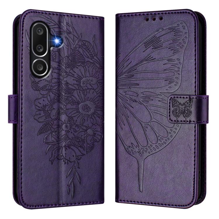 For Samsung Galaxy M56 5G Embossed Butterfly Leather Phone Case