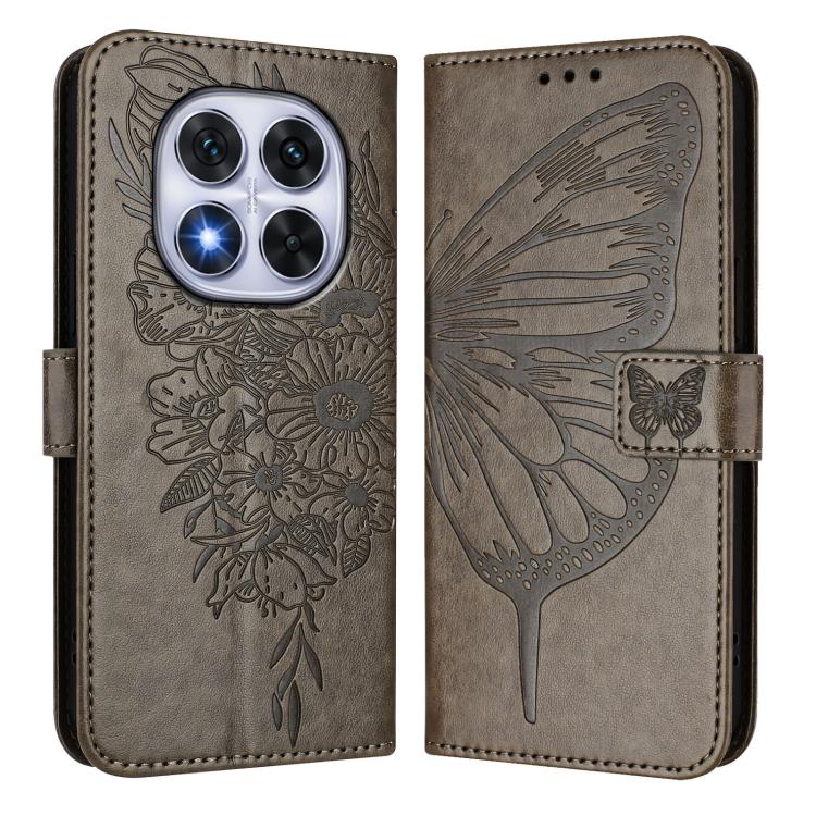 For Xiaomi Poco X7 Embossed Butterfly Leather Phone Case