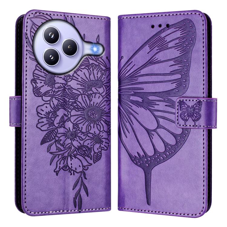 For Xiaomi Civi 5 Pro 5G Embossed Butterfly Leather Phone Case