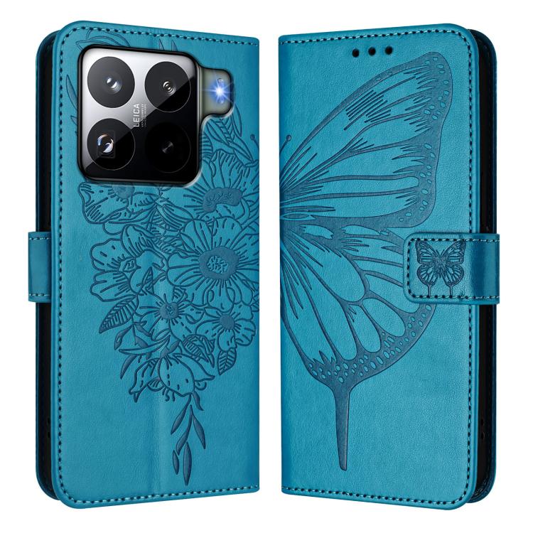For Xiaomi 15S Pro 5G Embossed Butterfly Leather Phone Case