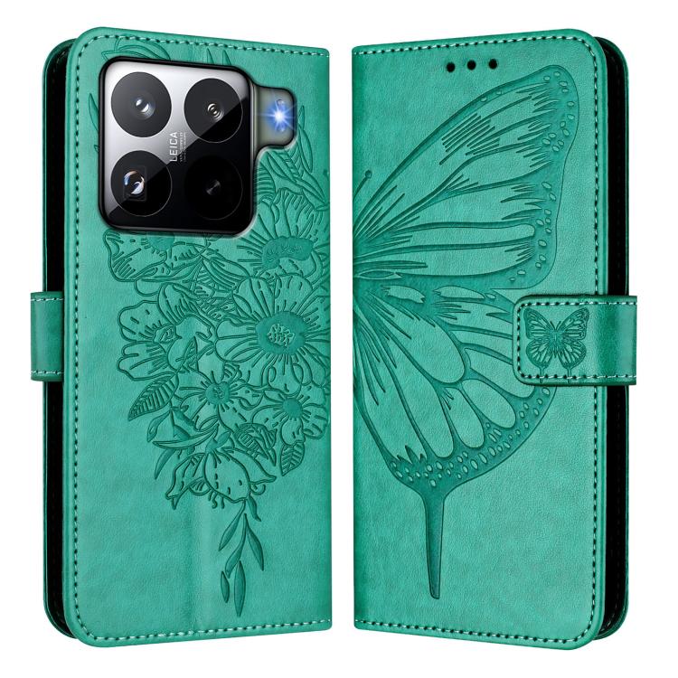 For Xiaomi 15S Pro 5G Embossed Butterfly Leather Phone Case