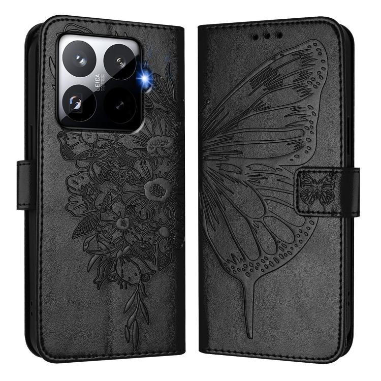 For Xiaomi 15T Pro 5G Embossed Butterfly Leather Phone Case