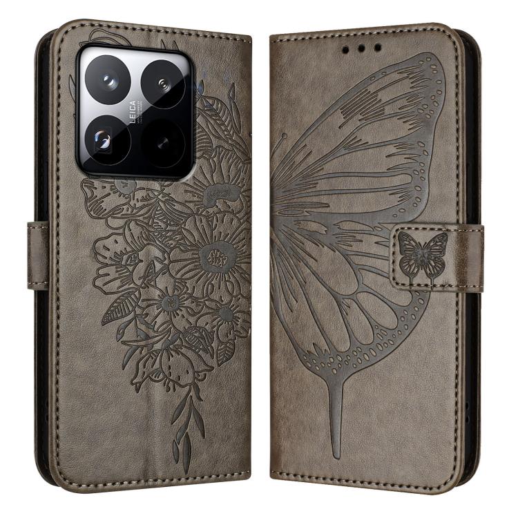 For Xiaomi 15T 5G Embossed Butterfly Leather Phone Case