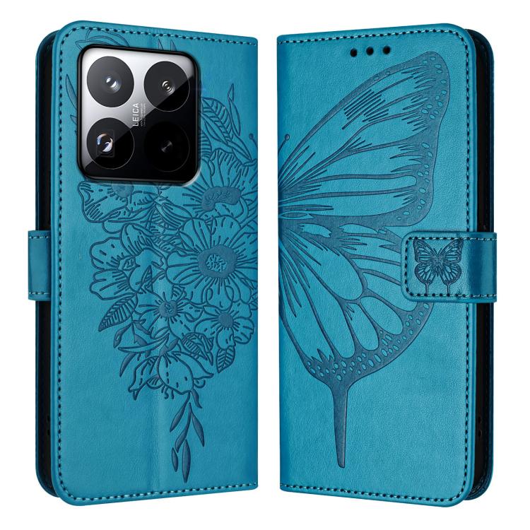 For Xiaomi 15T 5G Embossed Butterfly Leather Phone Case