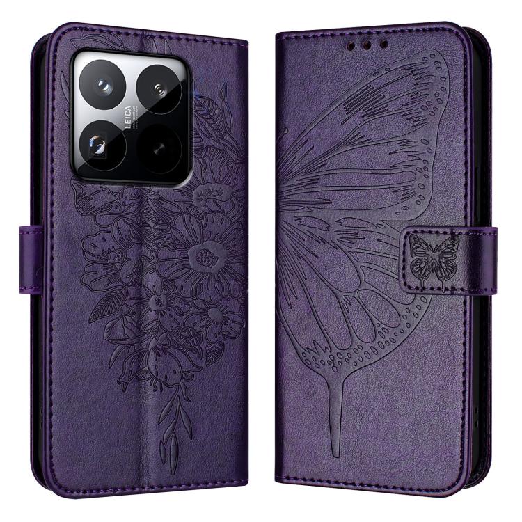 For Xiaomi 15T 5G Embossed Butterfly Leather Phone Case