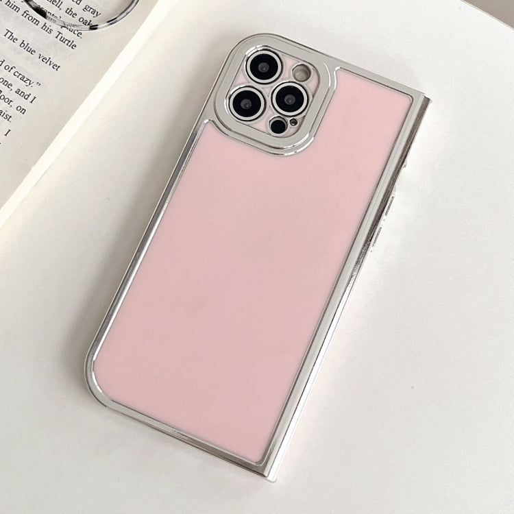 For iPhone 15 Pro Max Electroplated Solid Color Fine Hole TPU Phone Case