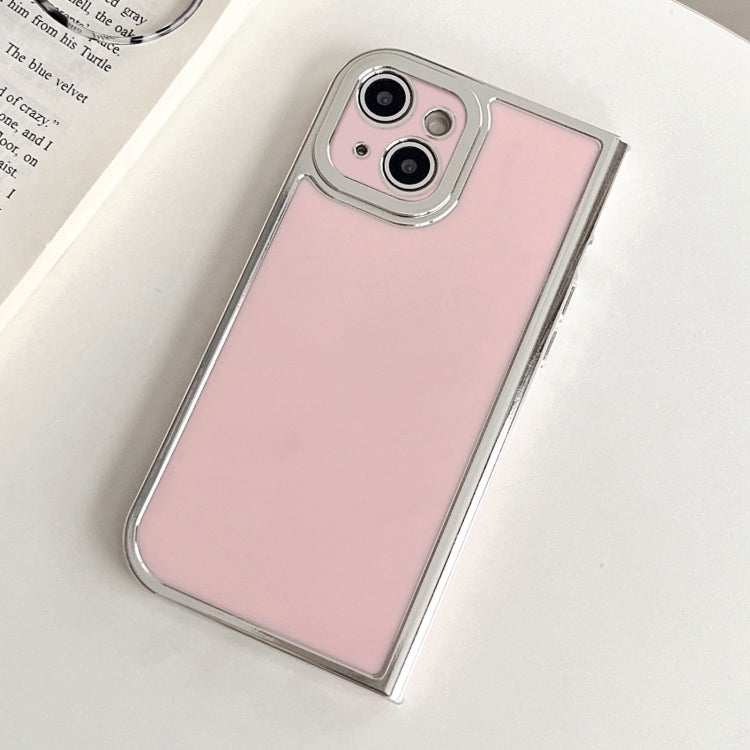 For iPhone 15 Plus Electroplated Solid Color Fine Hole TPU Phone Case