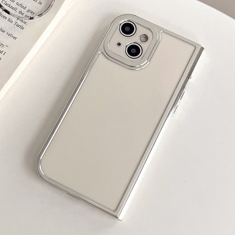 For iPhone 15 Electroplated Solid Color Fine Hole TPU Phone Case