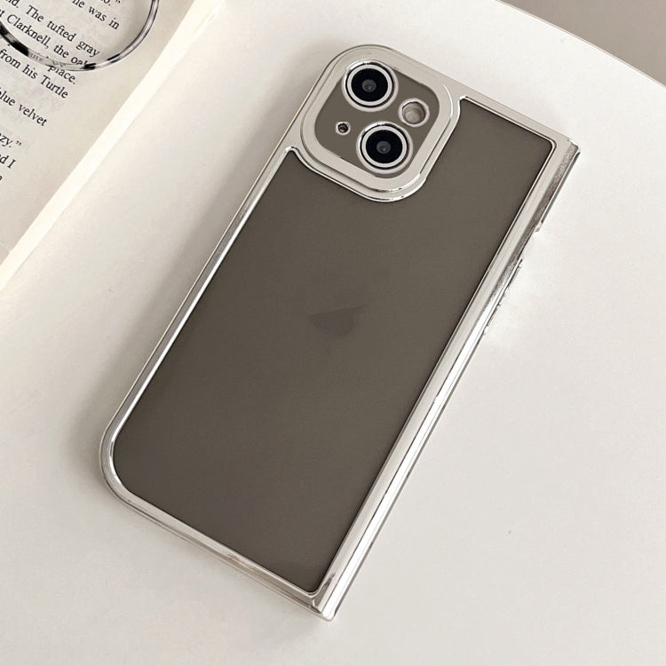 For iPhone 15 Electroplated Solid Color Fine Hole TPU Phone Case