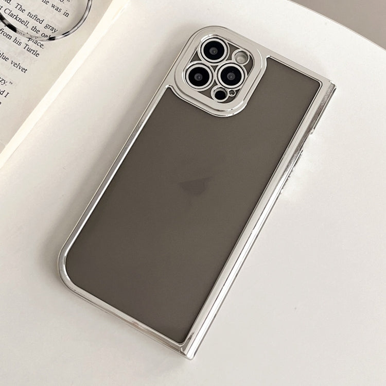 For iPhone 13 Pro Electroplated Solid Color Fine Hole TPU Phone Case