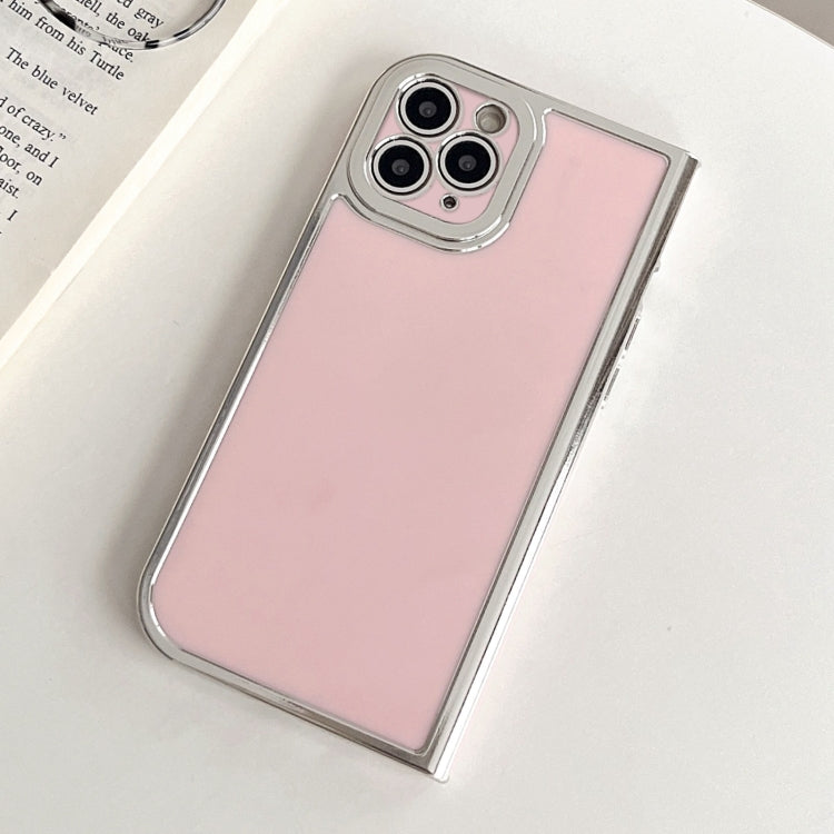 For iPhone 11 Pro Max Electroplated Solid Color Fine Hole TPU Phone Case