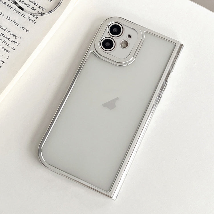 For iPhone 11 Electroplated Solid Color Fine Hole TPU Phone Case