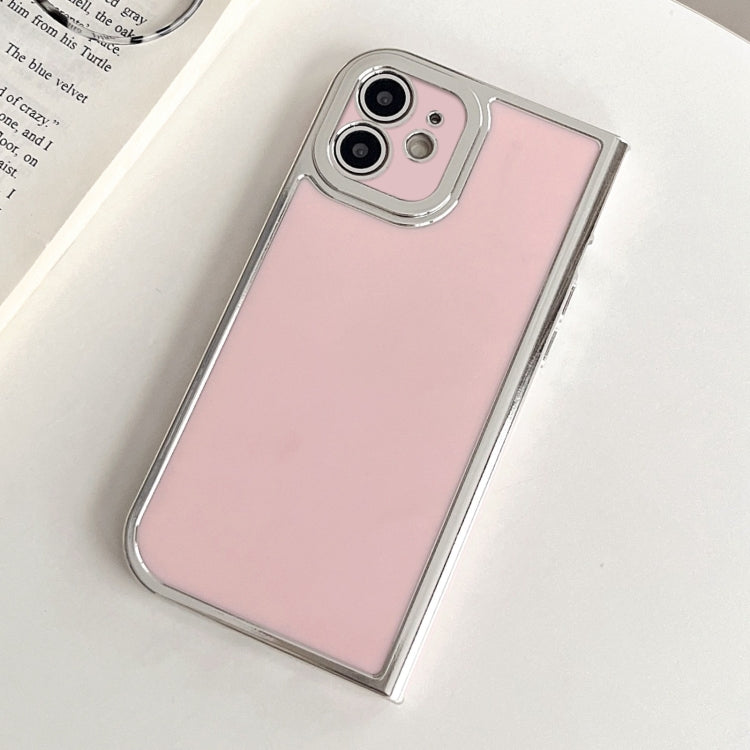 For iPhone 11 Electroplated Solid Color Fine Hole TPU Phone Case