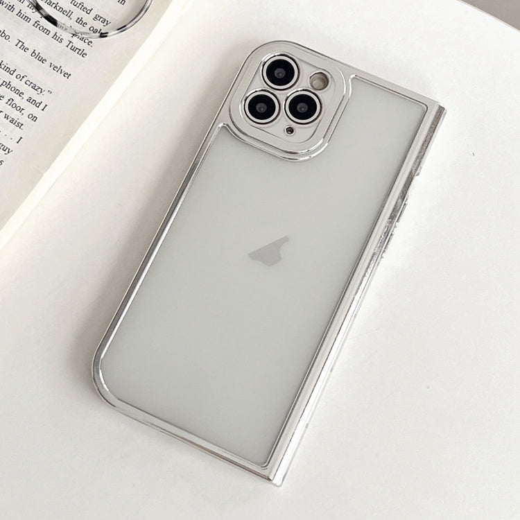 For iPhone 11 Pro Electroplated Solid Color Fine Hole TPU Phone Case
