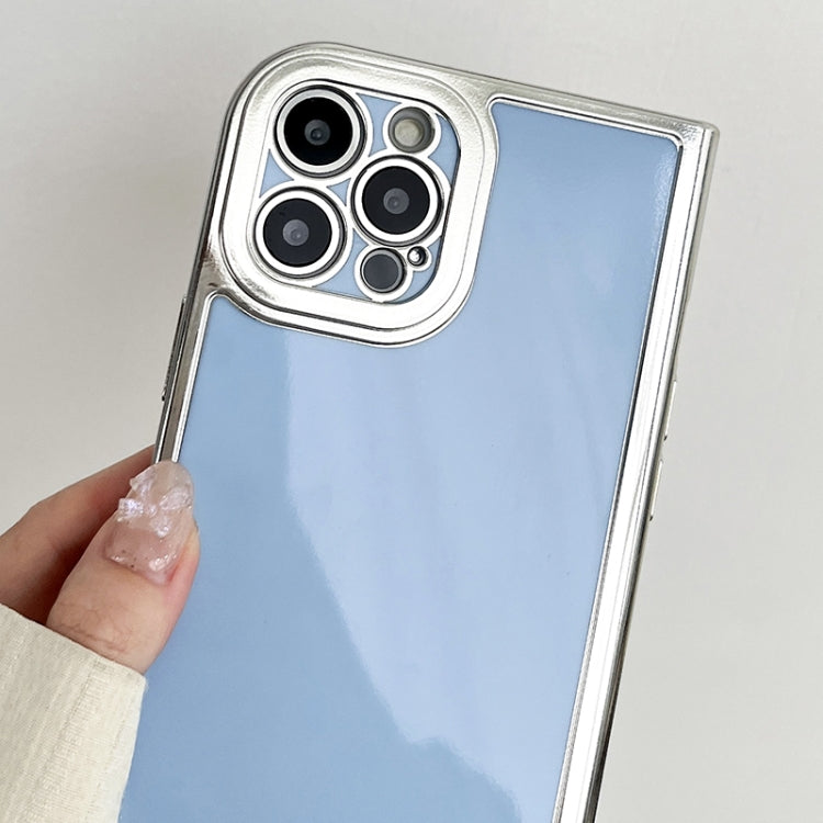 For iPhone 14 Pro Max Electroplated Solid Color Fine Hole TPU Phone Case