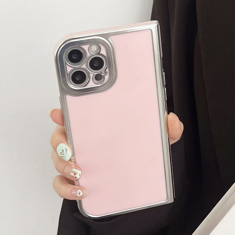 For iPhone 14 Electroplated Solid Color Fine Hole TPU Phone Case