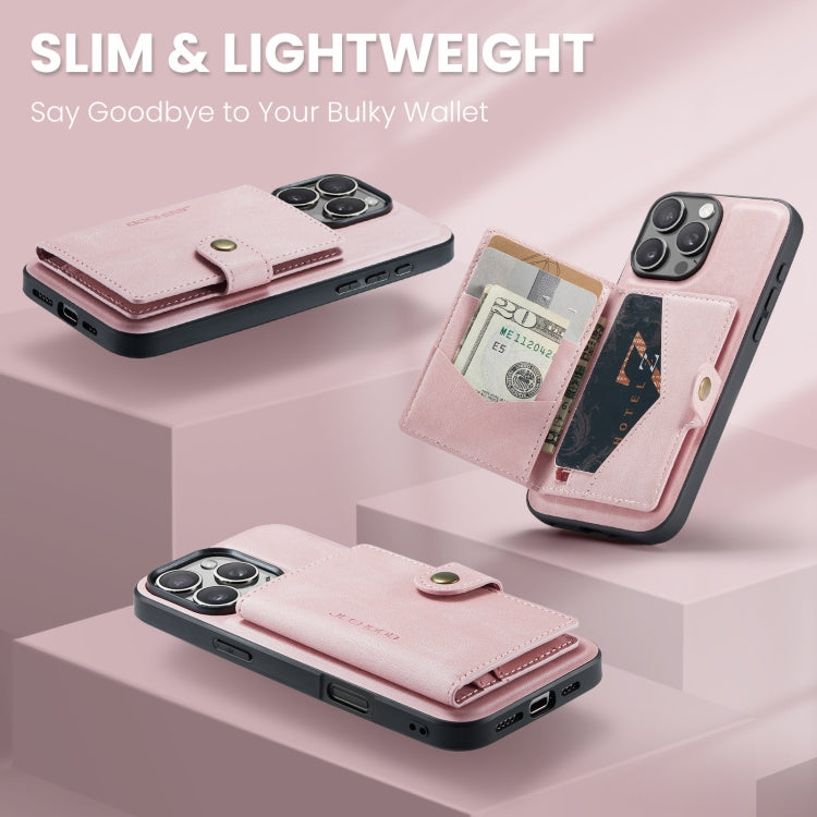 For iPhone 16 Pro Max JEEHOOD J01 Retro Magnetic Detachable Wallet Phone Case