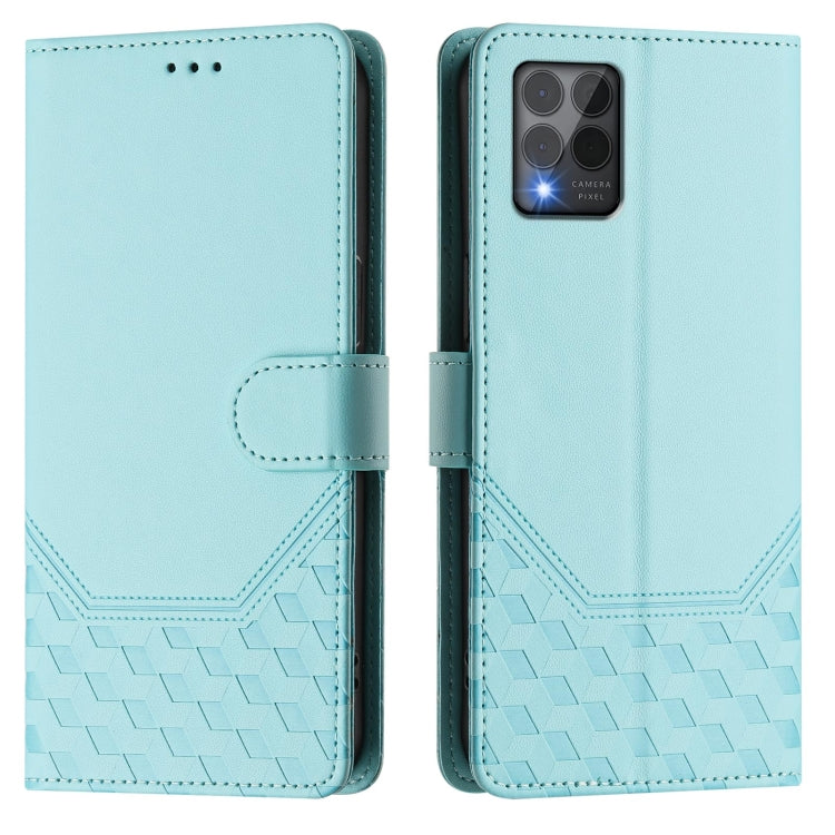 For T-Mobile Revvl 6 Pro 5G / 6x Pro 5G Honeycomb Embossing RFID Leather Phone Case