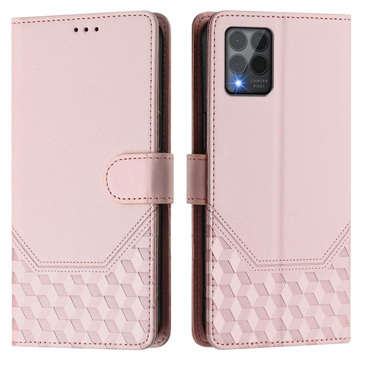 For T-Mobile Revvl 6 Pro 5G / 6x Pro 5G Honeycomb Embossing RFID Leather Phone Case