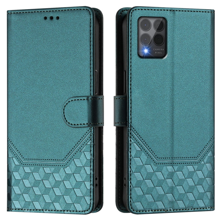 For T-Mobile Revvl 6 Pro 5G / 6x Pro 5G Honeycomb Embossing RFID Leather Phone Case
